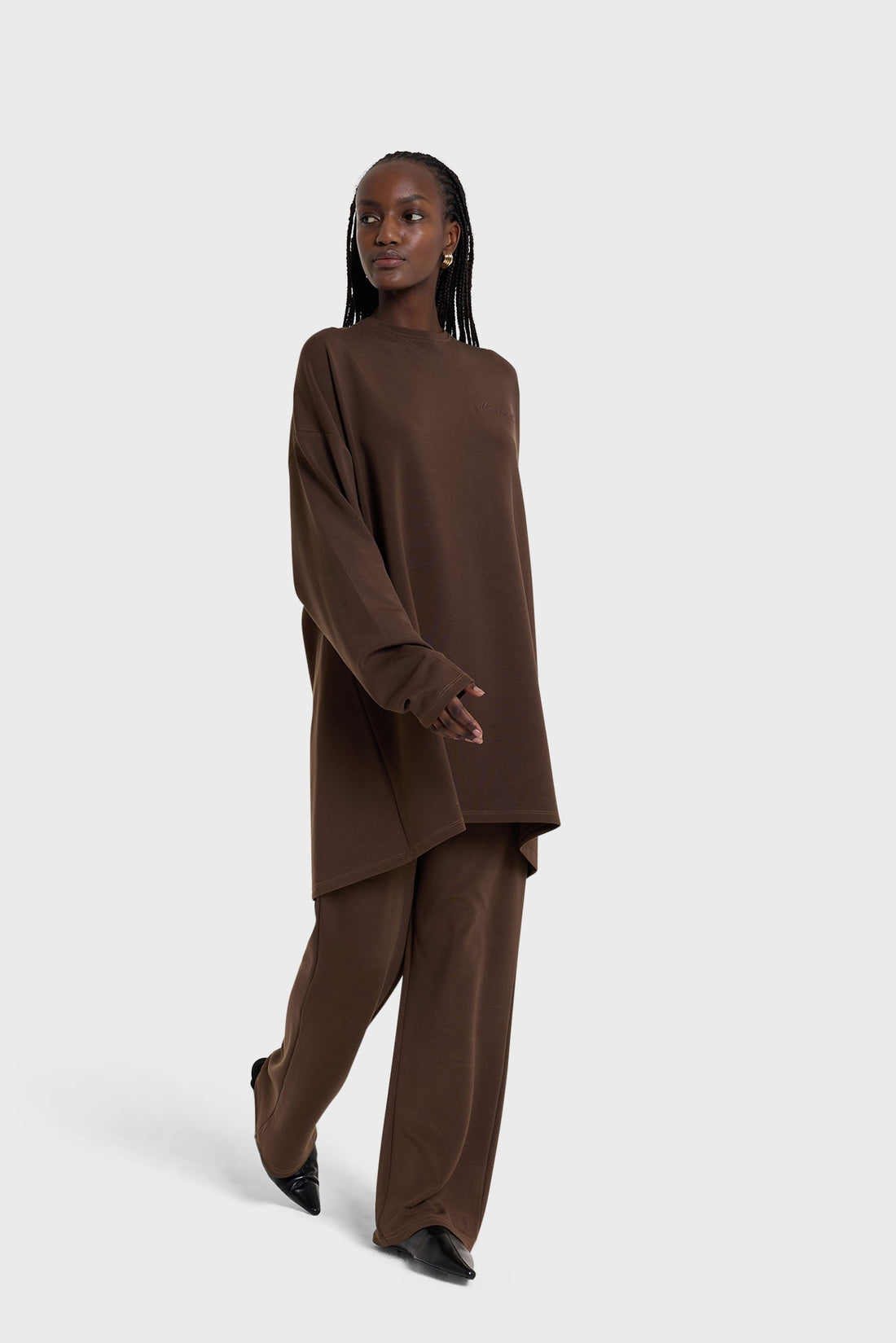 Jersey Modal Broek | Diepbruin