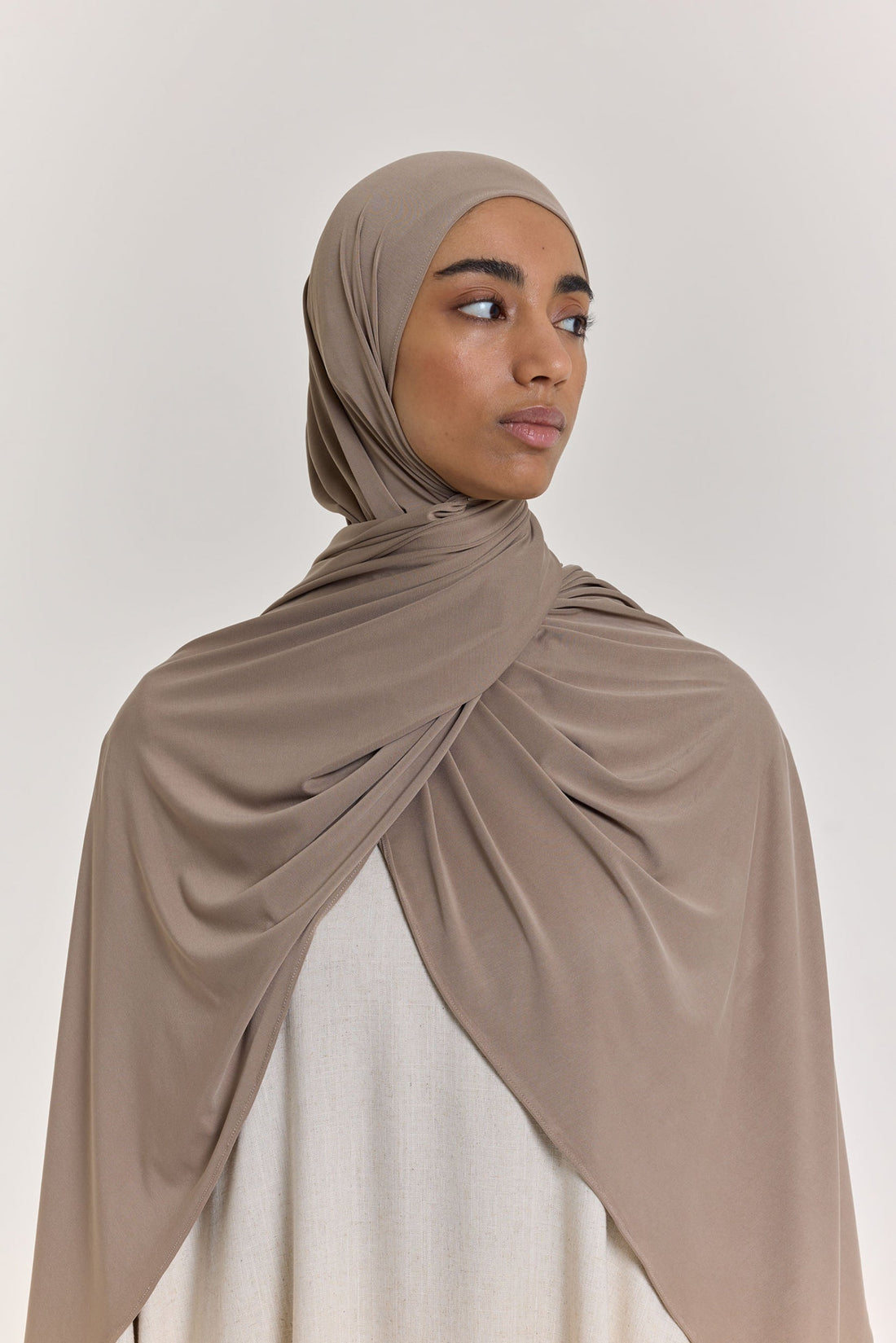 Premium Jersey Sjaal | Licht Khaki