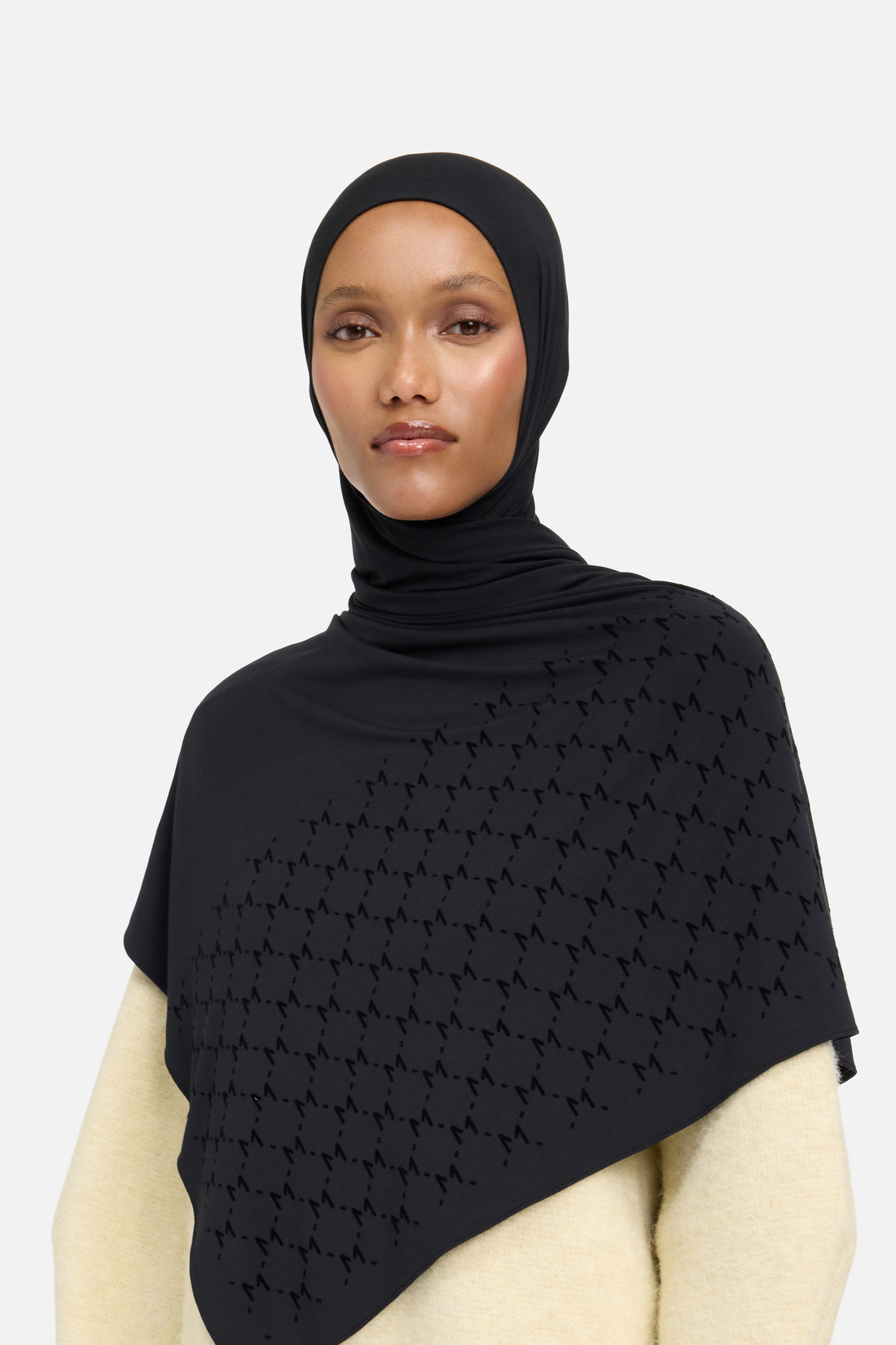 De Monogram Flock Bamboe | Zwart