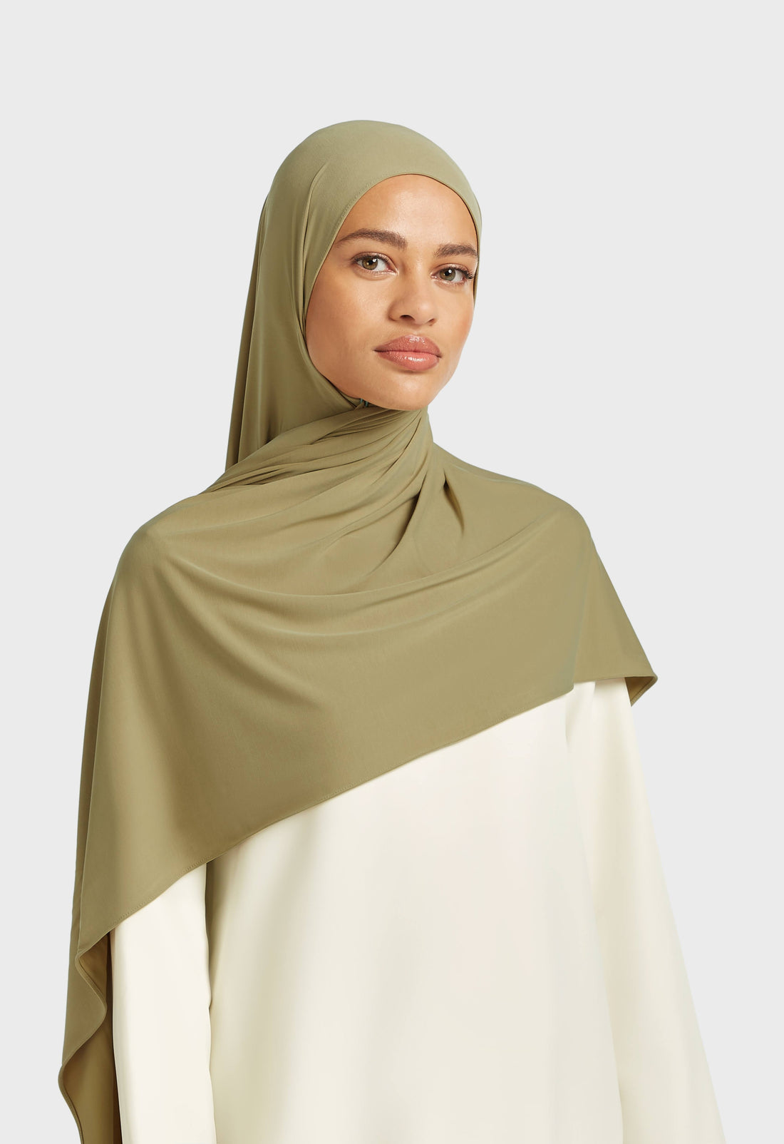 Ademende Jersey Sjaal | Grijsgroen