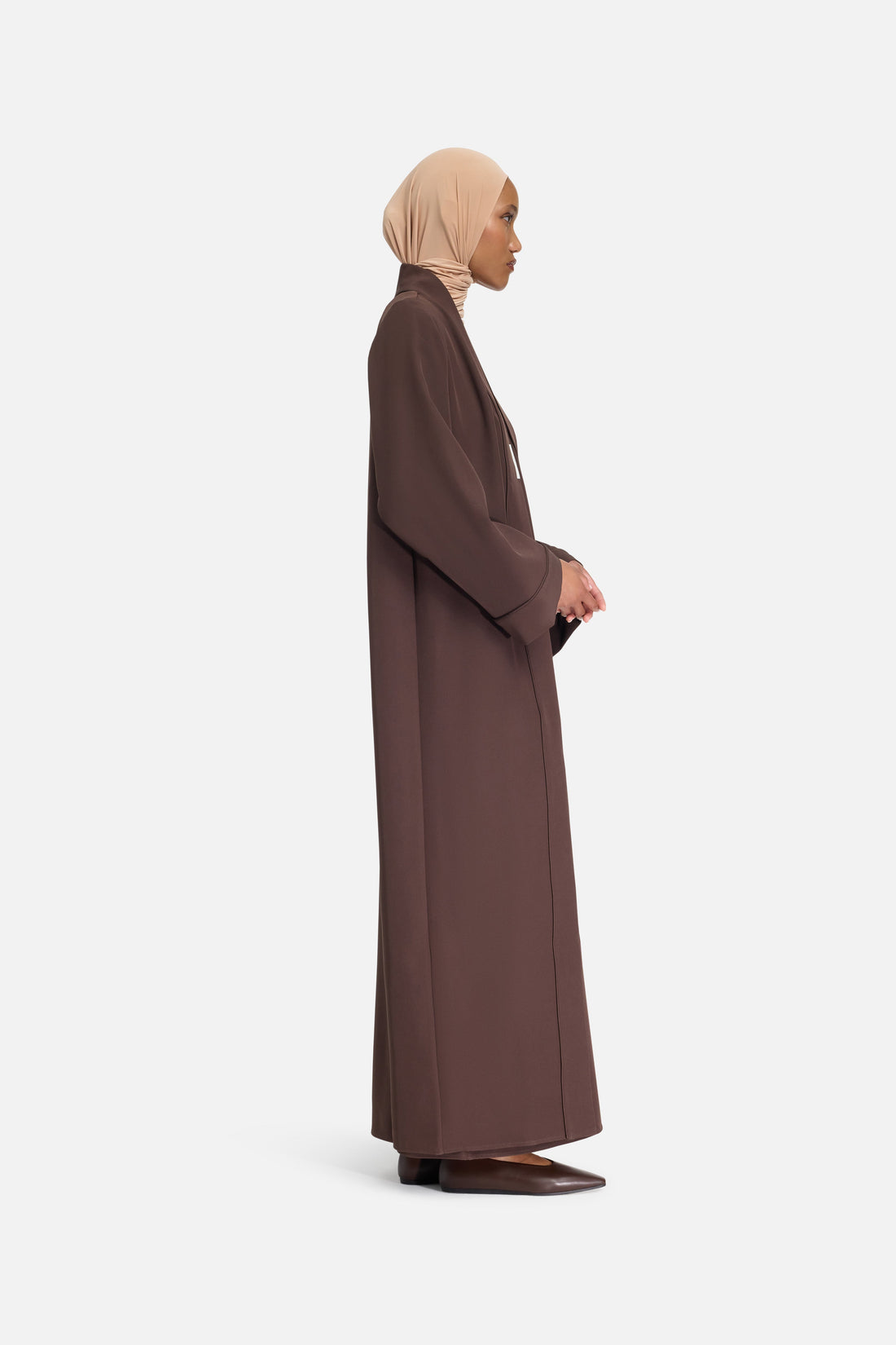 Essentiële Abaya Kort | Donkerbruin