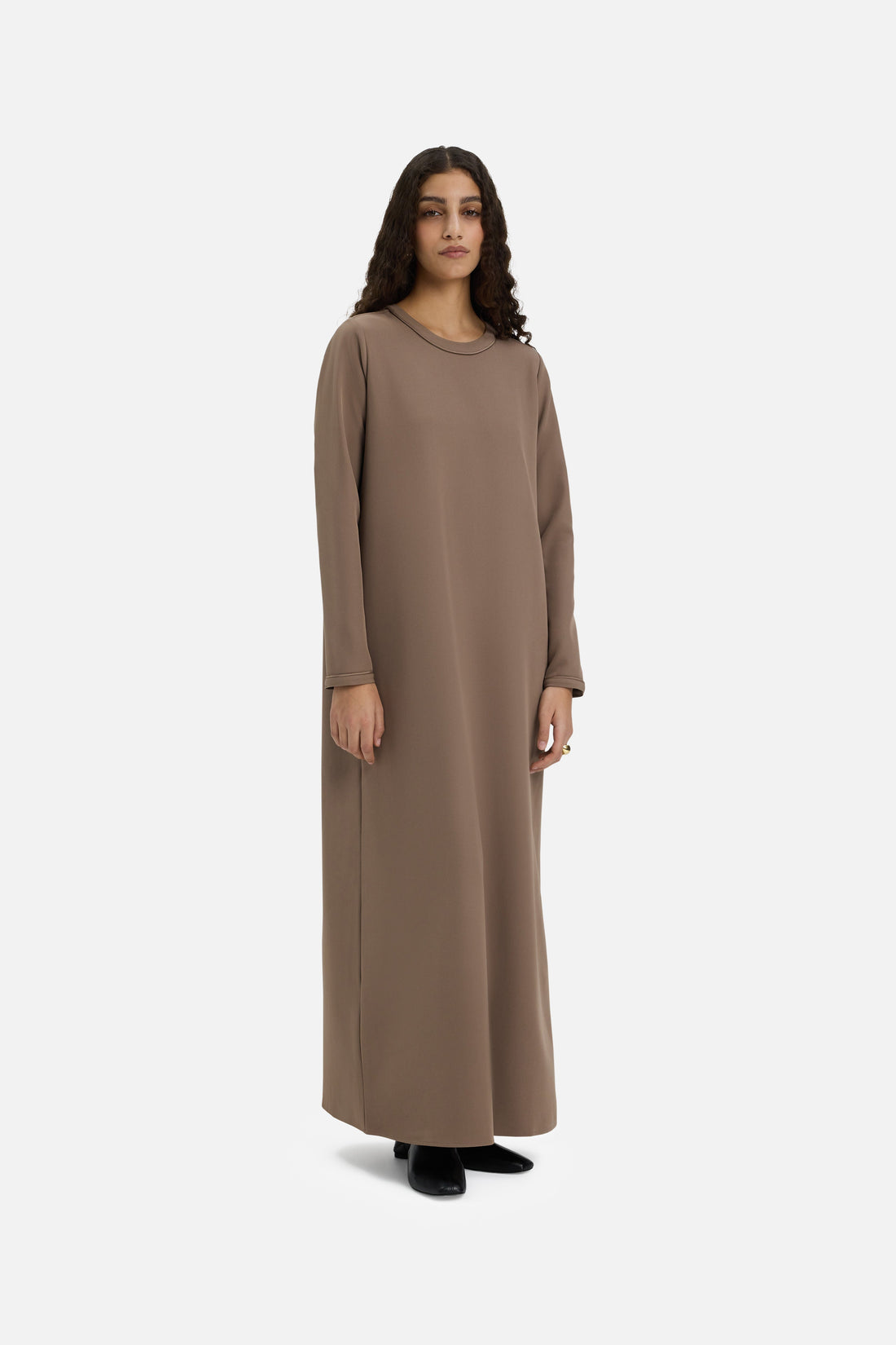 Essentiële Regular Jurk | Taupe Roze