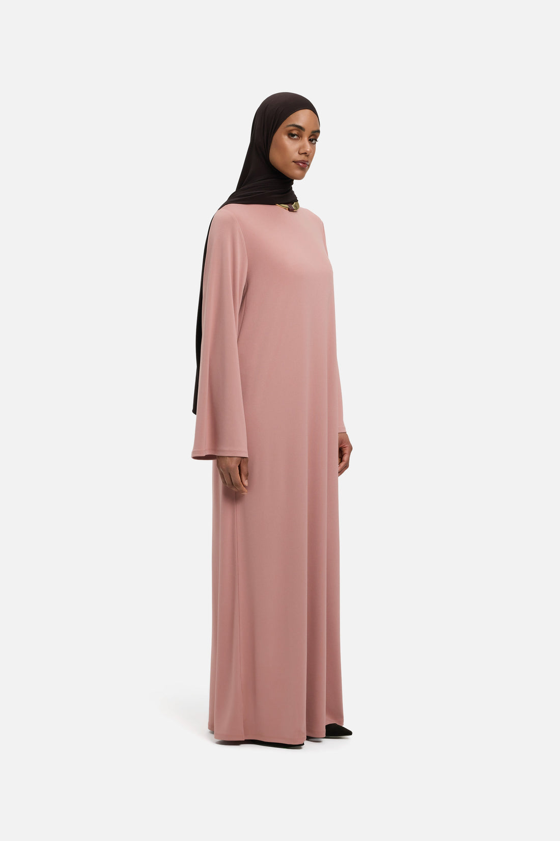 Essentiële regular-fit jurk van jersey | Licht bessenrood