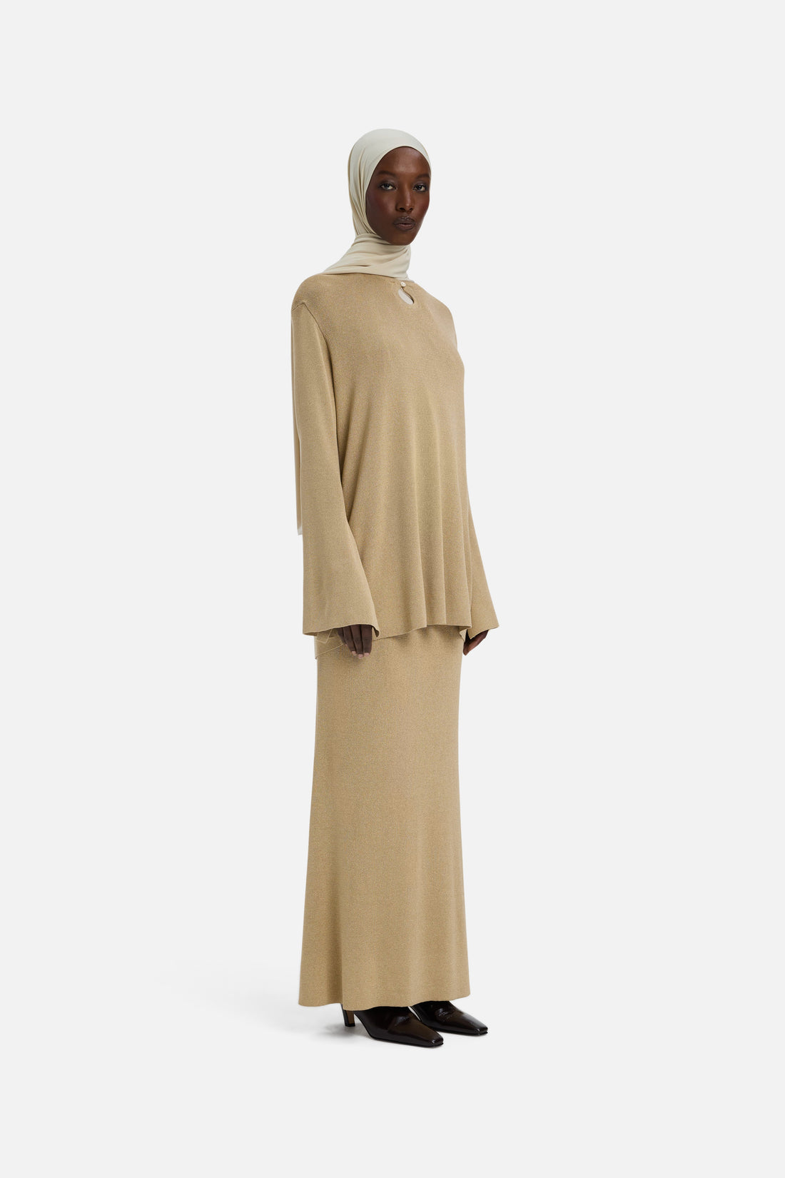 Vergulde Tricot Rok | Lichtgoud