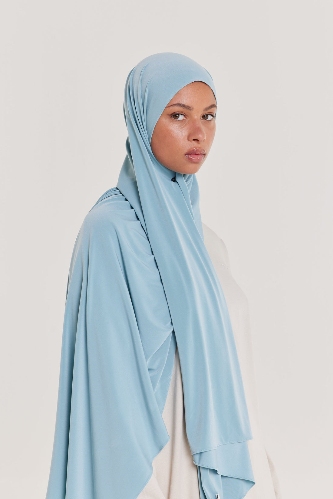 Premium Jersey Hijab | Stone Blue