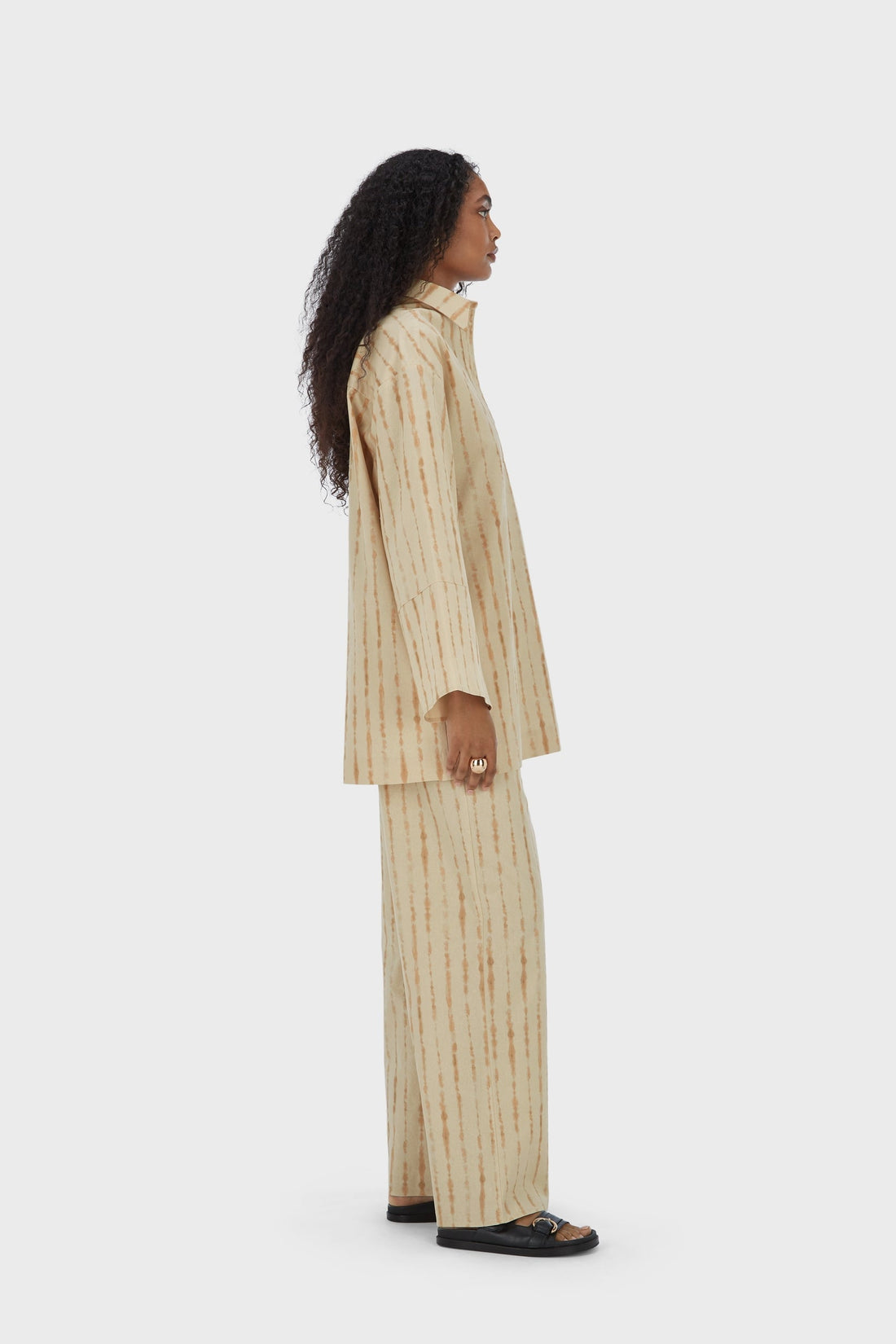 Shibori Broek | Beige Roze