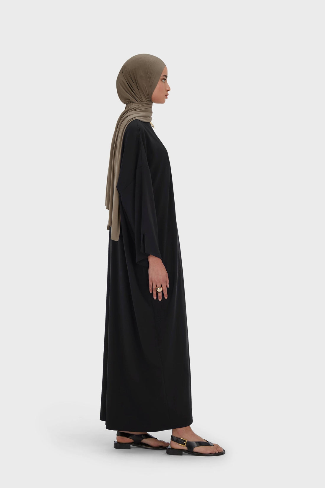 Geweven Abaya Normaal | Zwart