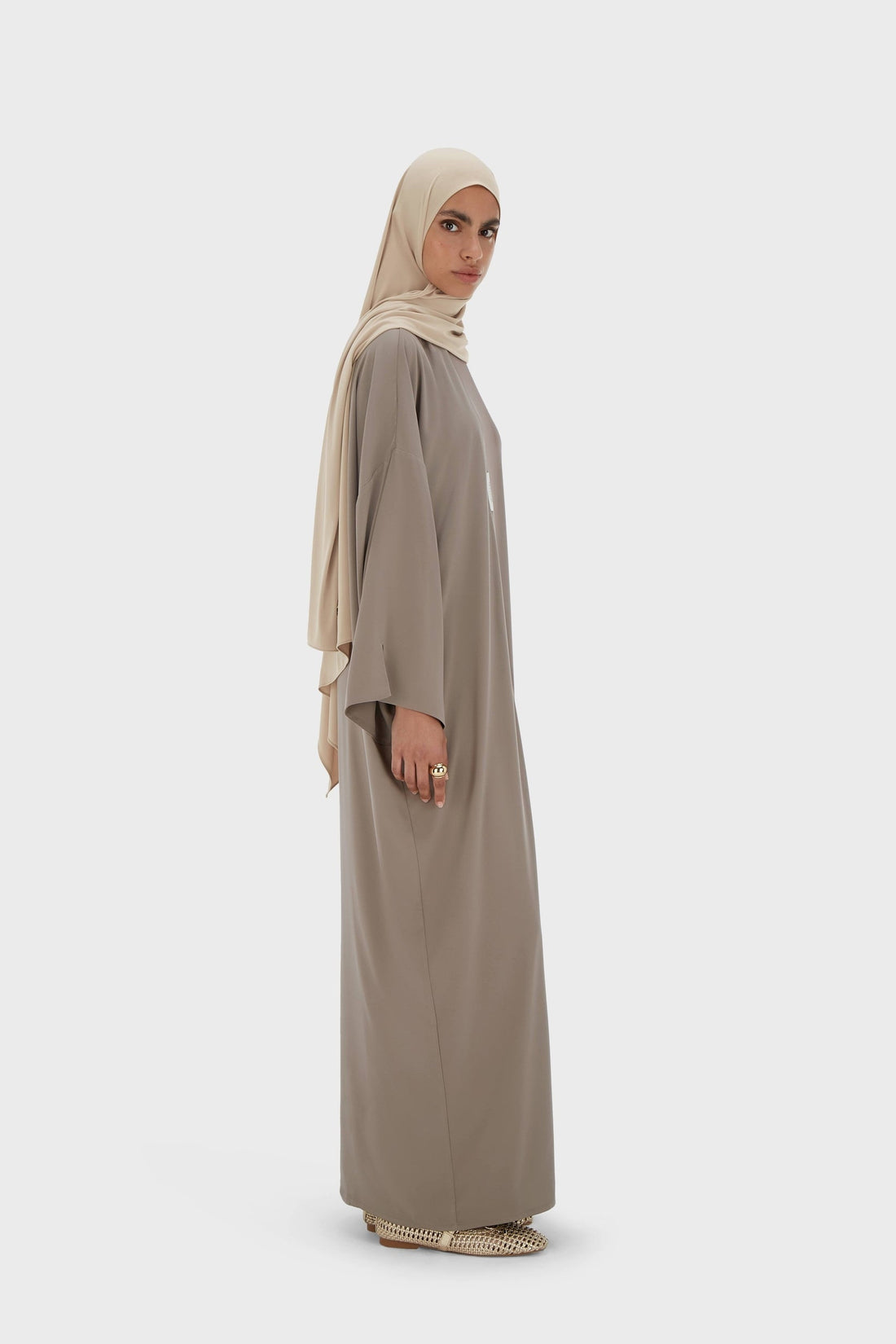 Geweven Abaya Normaal | Taupe