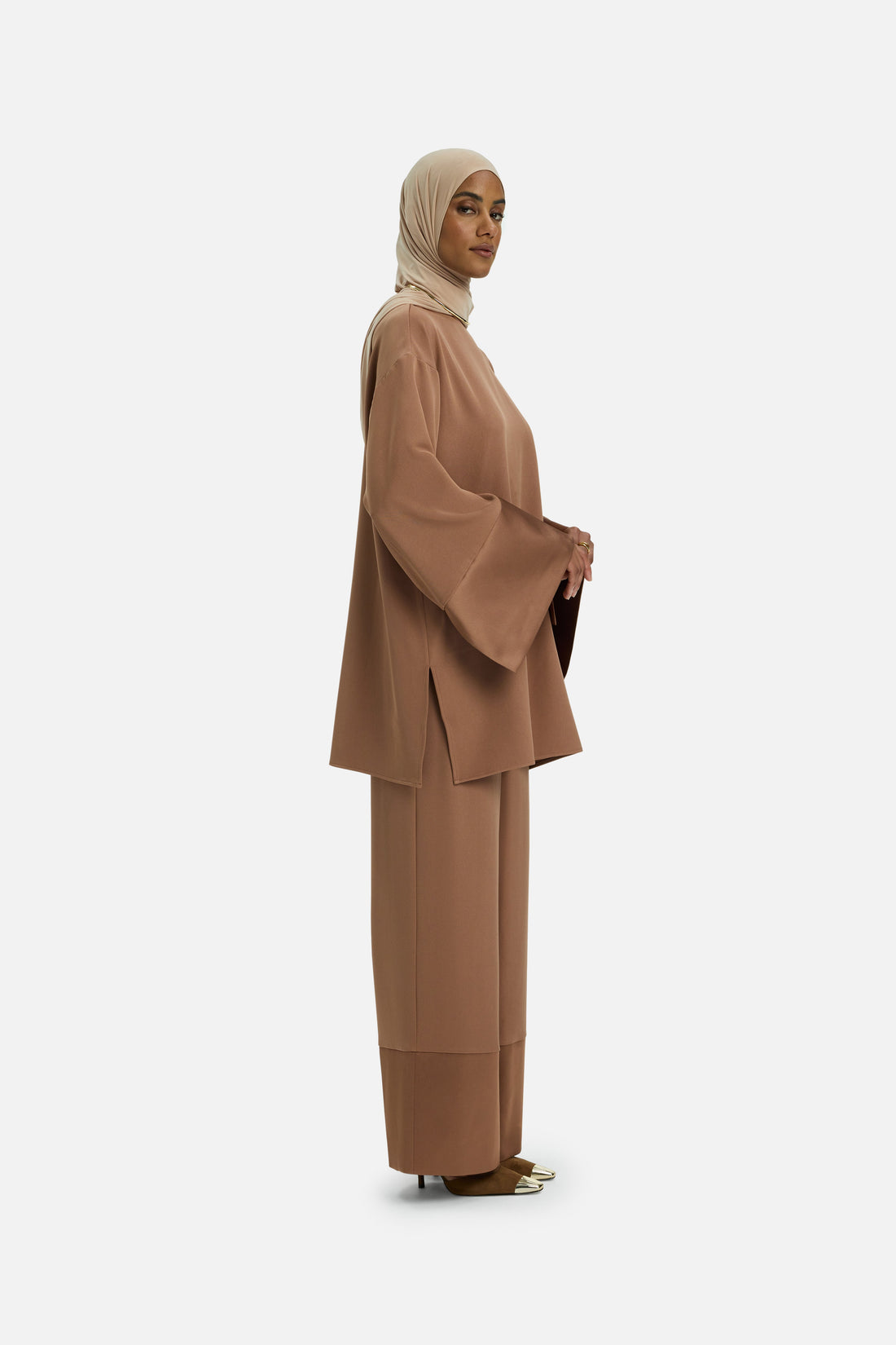 Satijnen Broek met Bies | Zacht Bordeaux