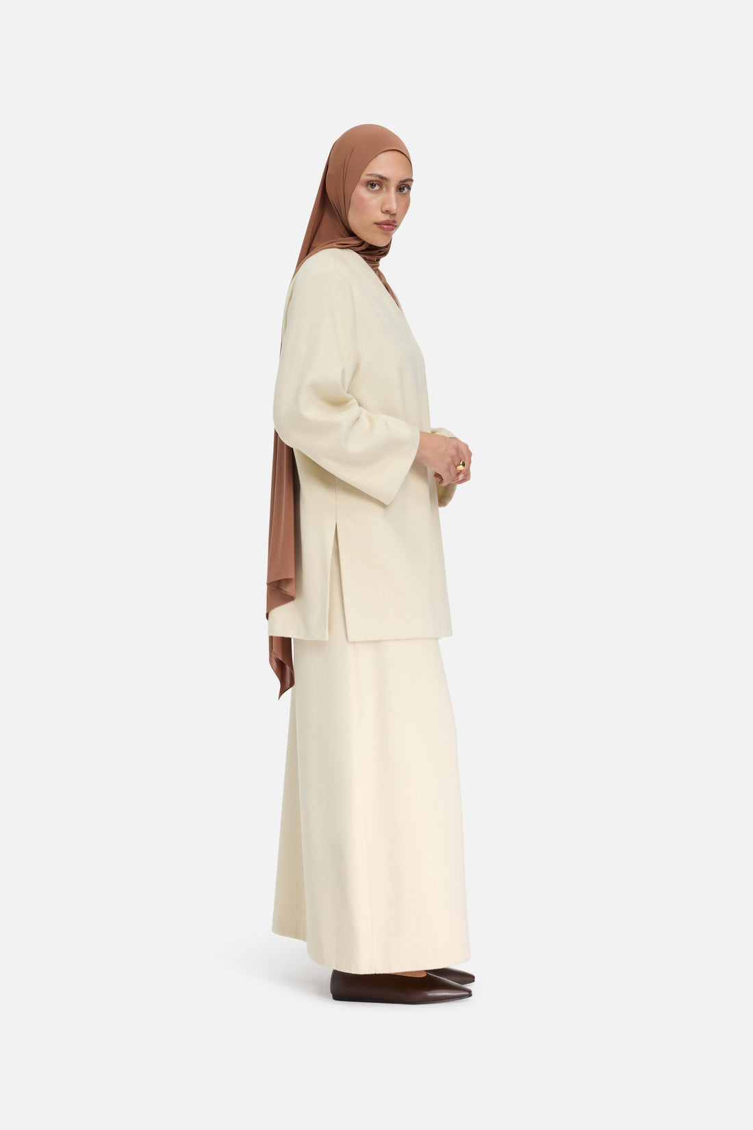 Trui van wolmix | Cloud White